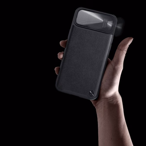 Nillkin CamShield Nahka S Kotelo iPhone 14 kotelo suojus kameran kansi musta