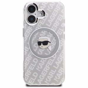 Karl Lagerfeld IML Karl Head Logo MagSafe suojakuori iPhone 16 - harmaa