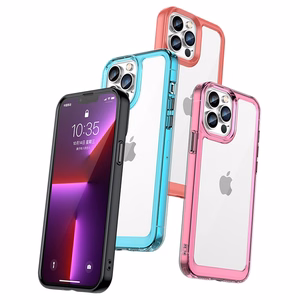 Outer Space Kotelo Kotelo iPhone 12 Pro Max Kova kansi geelikehyksellä Punainen