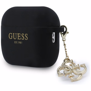 Guess Silikoninen 4G Charm Suojakuori AirPods Pro 3:lle - Musta