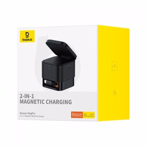 Baseus BS-W531 MagSafe / Qi USB-C 20W 2-in-1 langaton laturi - musta