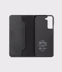 Ringke Folio Signature Flip Leather Case for Samsung Galaxy S22 + (S22 Plus) Black (FSS118R262)