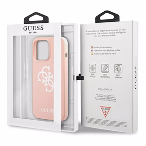 Guess Silikoninen 4G Logo Suojakuori iPhone 13 Pro Max 6.7" - Vaaleanpunainen