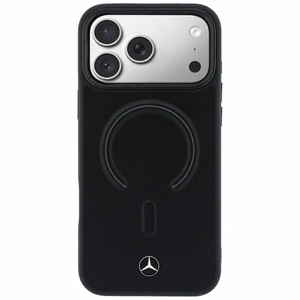 Mercedes 3D MagSafe nahkainen suojakuori malleille iPhone 18 Pro Max / 17 Pro Max, musta