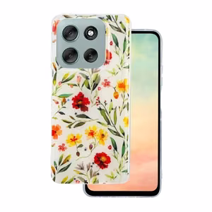 Glow Glam -suojakuori Motorola Moto G86 valkoinen