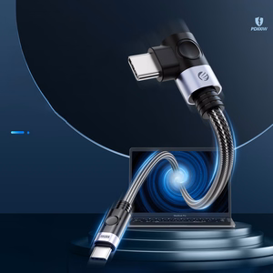 Orico C2C kulmamallinen USB-C–USB-C PD, 100 W-kaapeli, 0,5 m – musta