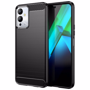 Carbon Case case for Infinix Note 12i flexible silicone carbon cover black