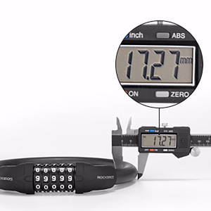 Rockbros RKS870-BK koodillinen polkupyörän lukko 85 cm teräsvaijerilla – musta