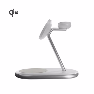 Puro Mag Station Qi2 3-in-1 Wireless Charger Compatible with MagSafe - White