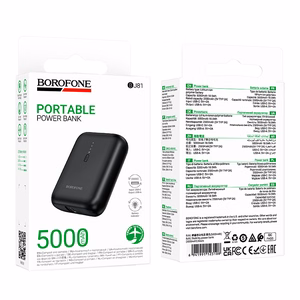 Borofone Power Bank 5000mAh BJ81 Stability - USB - black