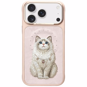 Nimmy Lucky Fashion Cat MagSafe Suojakuori iPhone 17 Pro - Vaaleanpunainen
