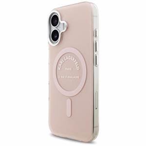 Karl Lagerfeld IML Karl RSG Logo MagSafe Suojakuori iPhone 17:lle - Vaaleanpunainen