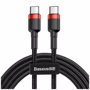 Baseus CATKLF-H91 USB-C - USB-C PD QC cable 60W 3A 480Mb/s 2m - black and red