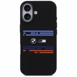 BMW M Silicon Horizontal Line MagSafe Suojakuori iPhone 17:lle - Musta