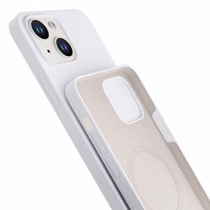 3mk Hardy Silicone MagCase Suojakuori iPhone 14 Plus:lle - valkoinen