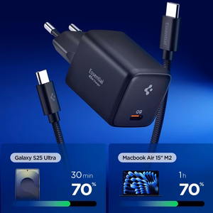 Spigen EE451EU Essential USB-C 45W seinälaturi - musta