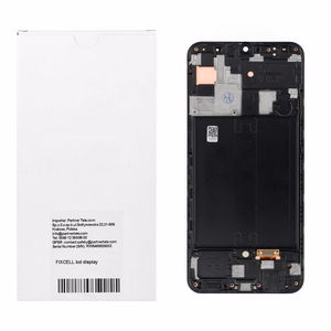 FIXCELL AMOLED LCD-näyttö kehyksellä SAMSUNG A50 -puhelimelle, musta (vaihdettu lasi)