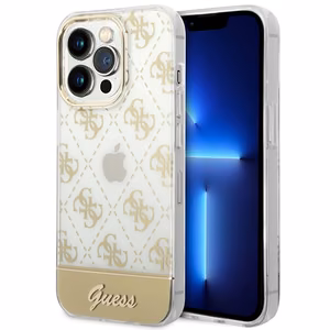 Guess GUHCP14XHG4MHG iPhone 14 Pro Max 6.7 "kulta / kulta hardcase 4G Pattern Script