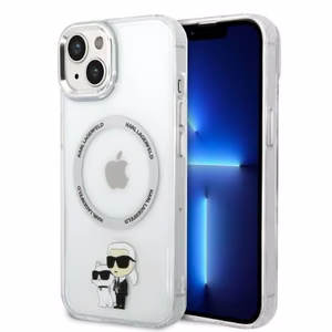 Karl Lagerfeld suojakuori iPhone 14 Plus 6.7":lle KLHMP14MHNKCIT läpinäkyvä kovakuori MagSafe IML NFT Karl&Choupette