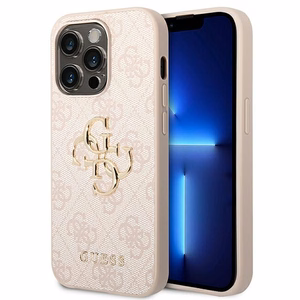 Guess GUHCP14L4GMGPI iPhone 14 Pro 6.1" vaaleanpunainen/vaaleanpunainen kovakotelo 4G Iso metallilogo
