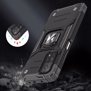 Wozinsky Ring Armor Case Kickstand Kova Rugged Cover Samsung Galaxy A72 4G vaaleanpunainen vaaleanpunainen