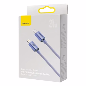 USB Cable Baseus "CAJY000205" Violet "Type-C / Lightning" 200cm (up to 20W)