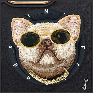 Nimmy Glasses Cool Dog MagSafe Suojakuori iPhone 16 Pro Max:lle - musta
