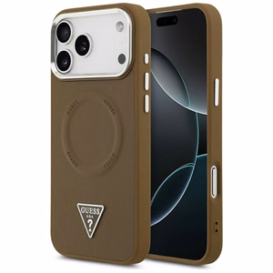 Guess Triangle Logo MagSafe -suojakuori iPhone 17 Pro - ruskea
