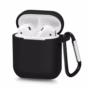 Silikonisuojakuori AirPods-kuulokkeille - tyyppi 1 - musta