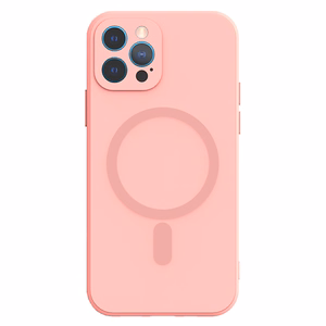 TEL PROTECT MagSilicone Suojakuori iPhone 14 Pro Max:lle vaaleanpunainen
