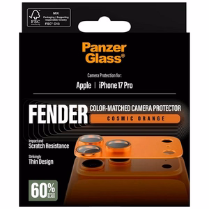 PanzerGlass Fender Kamerasuoja Karkaistu lasi iPhone 17 Pro - oranssi