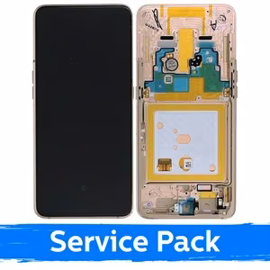 LCD-näyttö yhteensopiva Samsung A805 2019 A80 kultainen kehyksellä (Service Pack)