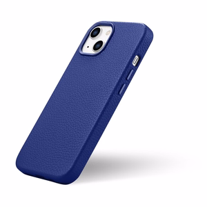 iCarer Litchi Premium Nahkakotelo iPhone 14 Magneettinen nahkakotelo MagSafe tumman sininen (WMI14220709-DB)