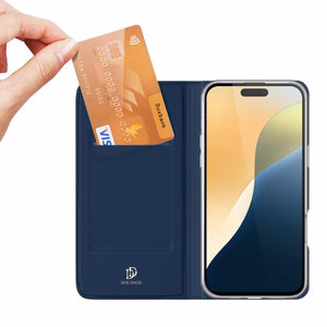 Dux Ducis SKIN PRO lompakkosuojakuori iPhone 16 Plus sininen