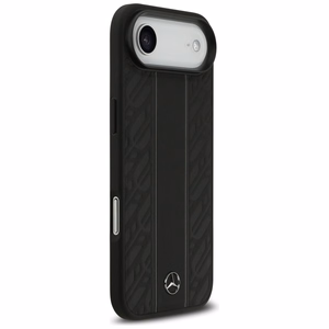 Mercedes Leather Laurel Leaves Stripes MagSafe -suojakuori iPhone 17 Air - musta