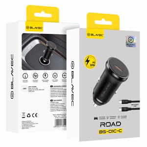 Blavec autolaturi BS-01C-C Road - Type C - PD 20W ja Type C - Type C -kaapeli (CCBS01CCR-CB) musta