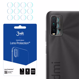 3MK Flexible Glass Lens Hybridilasi Xiaomi Redmi 9T kameralle 4 kpl