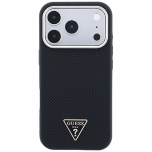 Guess Kevlar Triangle Logo MagSafe suojakuori mallille iPhone 17 Pro / 18 Pro – väri: musta