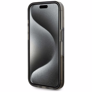 Karl Lagerfeld Liquide Glitter Monogram Gradient Suojakuori iPhone 15 Pro Max:lle - musta
