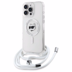 Karl Lagerfeld IML Choupette Head & Cord MagSafe Suojakuori iPhone 16 Pro:lle - läpinäkyvä