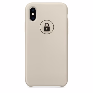 Puhelimen silikoninen suojakuori iPhone X (XS) / Stone / pakkauksessa