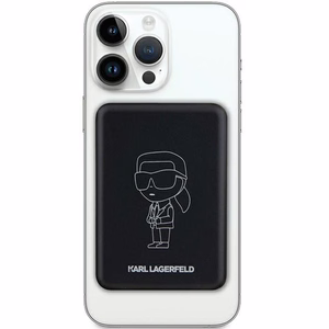 Karl Lagerfeld NFT Outline Ikonik MagSafe 5000mAh induktio varavirtalahde - musta