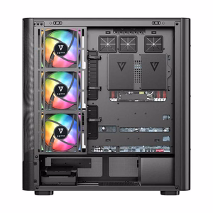 MODECOM Volcano AQ300 ARGB -miditornikotelo, musta