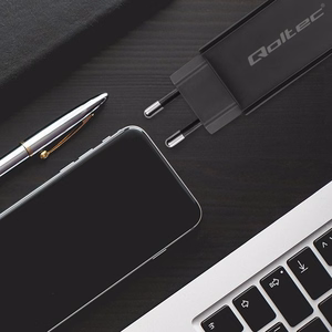 Qoltec 52420 GaN Super Nopea Laturi 90W USB-C 3.1