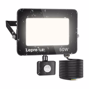 LEPRO 340006-DW-EU 50W 5000K IP65 LED Floodlight with Motion Sensor