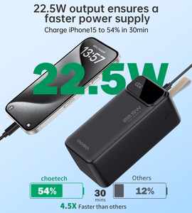 Choetech B732 varavirtalähde 22,5W 50000 mAh musta