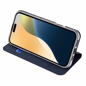Dux Ducis SKIN PRO lompakkosuojakuori iPhone 16 Plus sininen