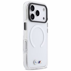 BMW M IML Shockproof Metal Logos MagSafe Suojakuori iPhone 17 Pro Max:lle läpinäkyvä