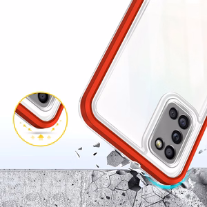 Kirkas 3in1 tapauksessa Samsung Galaxy A03s (166) kehys geeli kansi punainen
