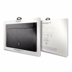 Guess Saffiano Triangle Logo suojakuori 14 tuuman kannettavalle tietokoneelle - musta